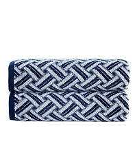 Criss Cross Stripe 2 pcs Bath Sheets