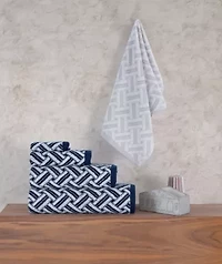 Criss Cross Stripe 2 pcs Bath Sheets