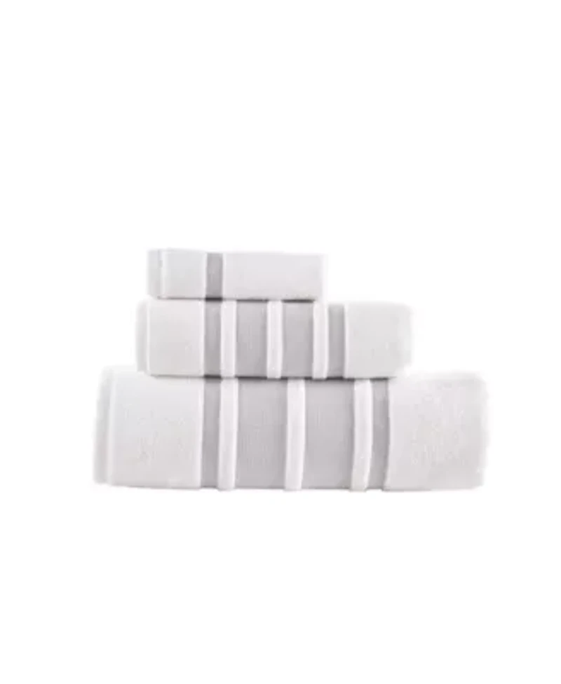 Contrast Border 3 pcs Towel Set