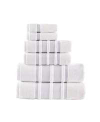 Contrast Border 6 pcs Towel Set