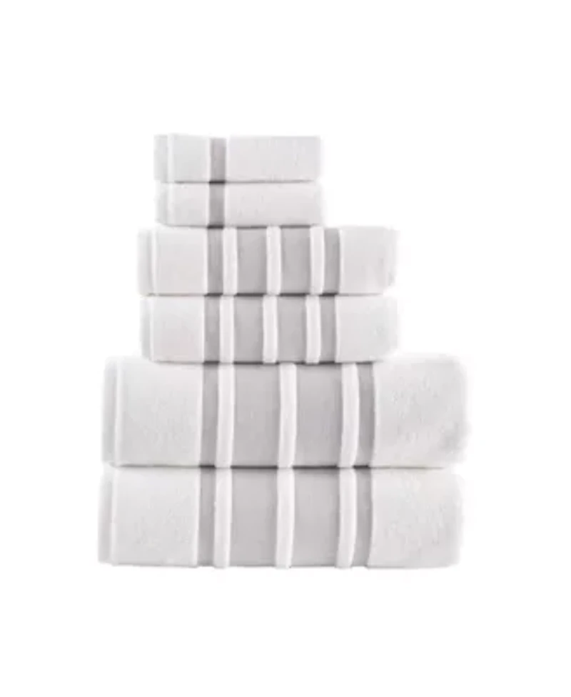 Contrast Border 6 pcs Towel Set