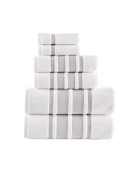Contrast Border 6 pcs Towel Set