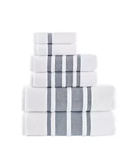 Contrast Border 6 pcs Towel Set
