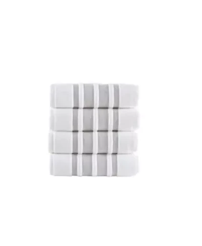 Contrast Border 4 pcs Hand Towels