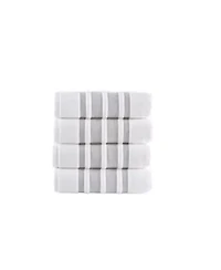 Contrast Border 4 pcs Hand Towels
