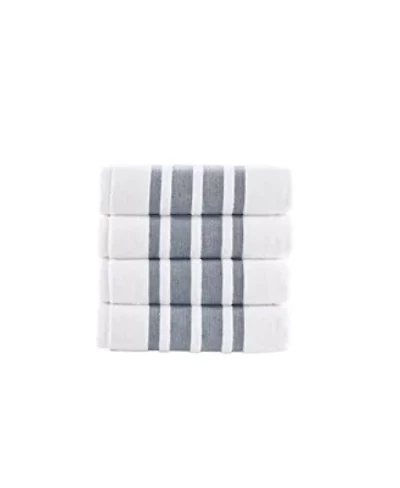 Contrast Border 4 pcs Hand Towels
