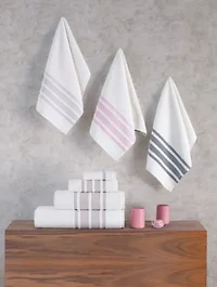 Contrast Border 4 pcs Hand Towels