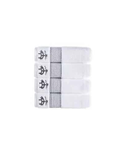 Rope Stripe Border 4 pcs Hand Towels