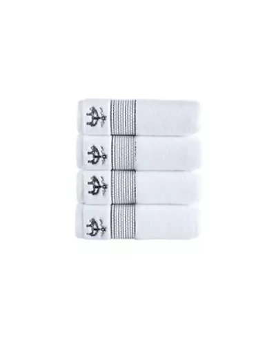Rope Stripe Border 4 pcs Hand Towels