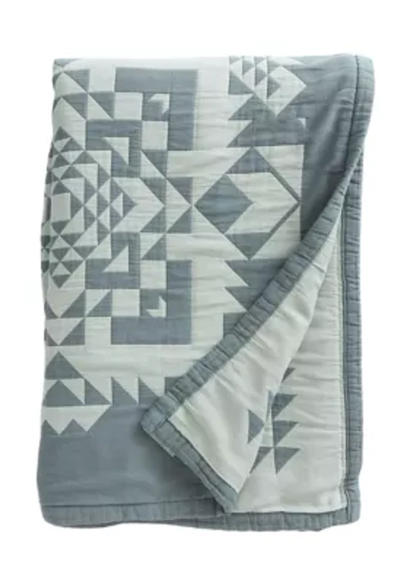 Opal Springs Cotton Matelassé Blanket