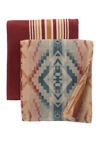 Organic Cotton Throw Blanket Gift Set - 2 Pack