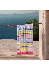 Red Striped Beach Towel