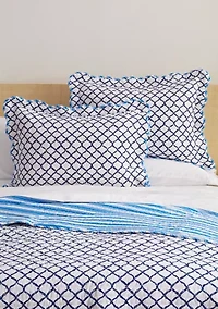 3 Piece Scallop Trim Quilt Set