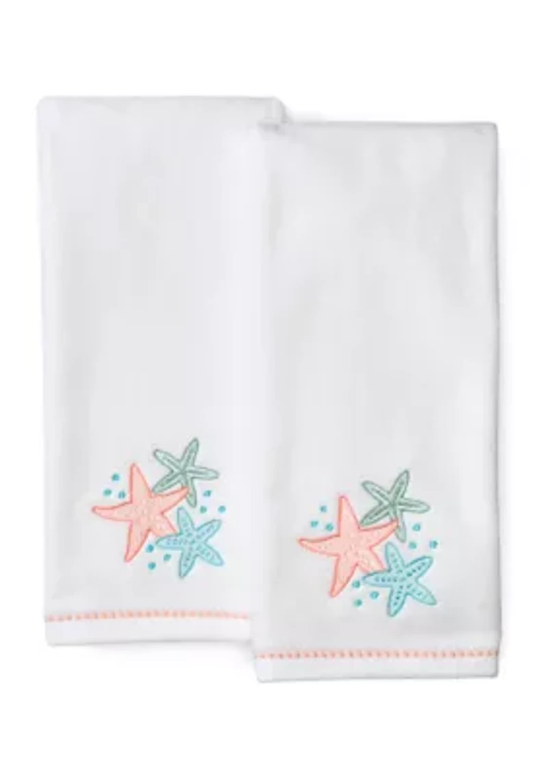 2-Piece Starfish Trio Hand Towel Set