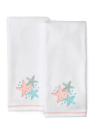 2-Piece Starfish Trio Hand Towel Set