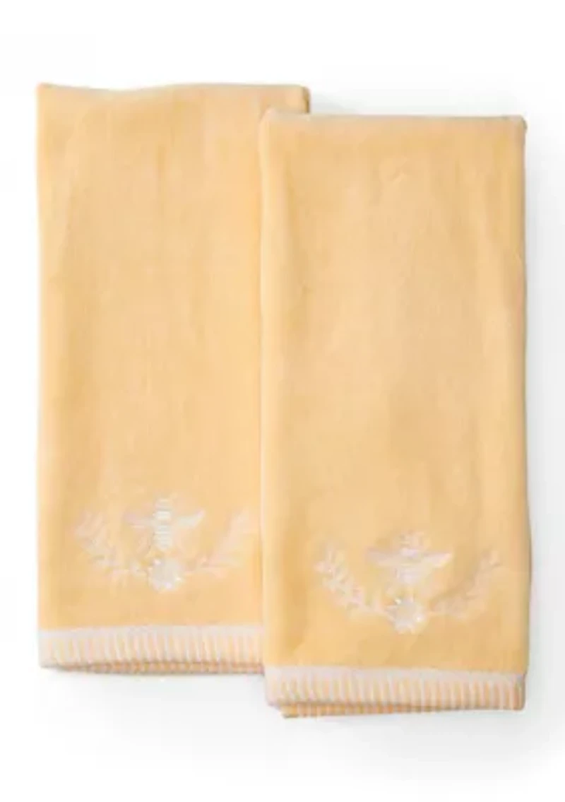 2-Piece Honeybees Hand Towel Set