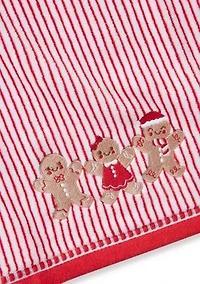Striped Gingerbread Friends Hand Towel Set