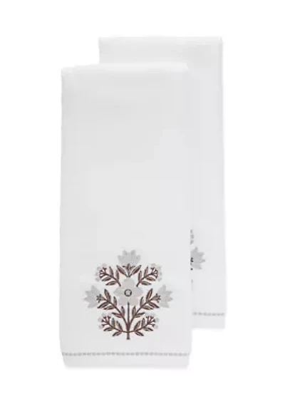 Lorelai Embroidered Set of 2 Hand Towels