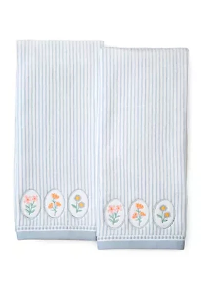 Set of 2 Floral Frames Hand Towel Set