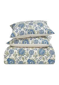 Blue Painted Jacobean Comforter