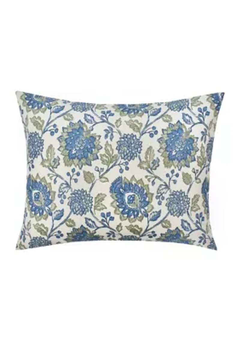 Blue Painted Jacobean Comforter
