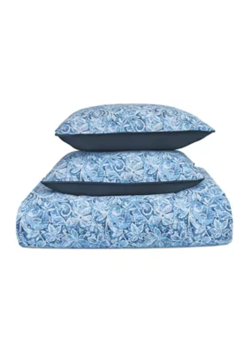 Batik Floral Comforter Set