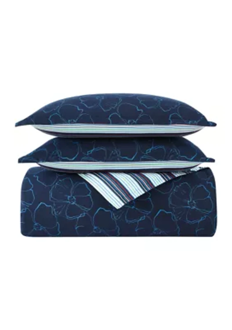 Indigo Floral Comforter