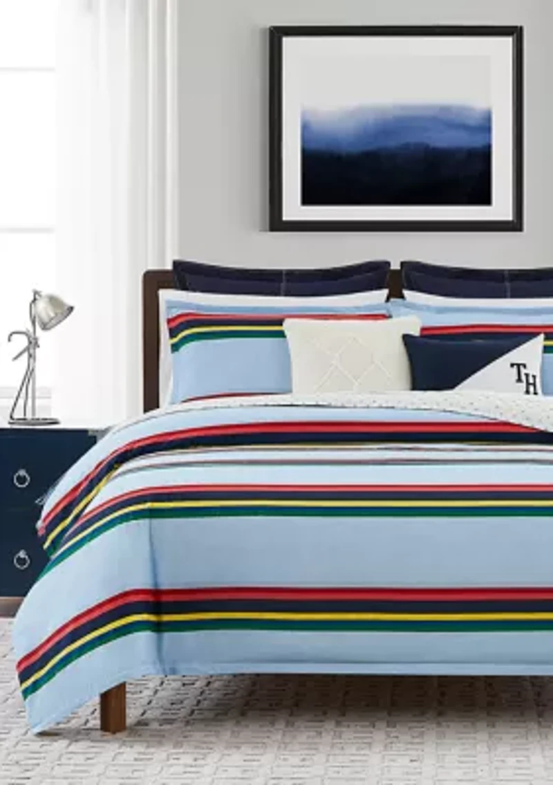 Ribbon Stripe Comforter Set