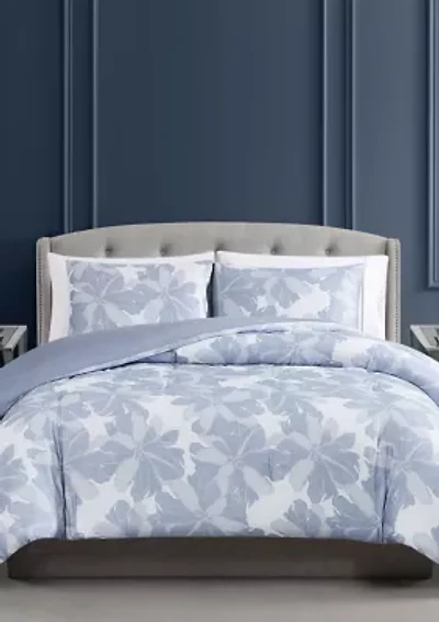 Lilac Organic Floral Comforter 3-Piece Set