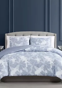 Lilac Organic Floral Comforter 3-Piece Set