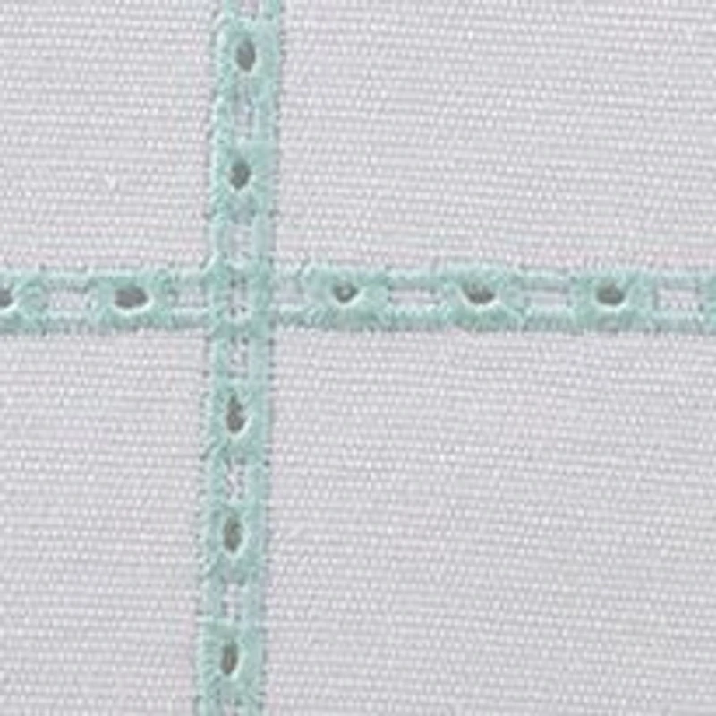 Eyelet Square Green Decorative Pillow