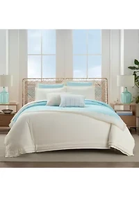 Eyelet Square Green Decorative Pillow