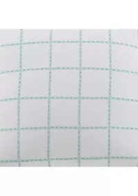 Eyelet Square Green Decorative Pillow