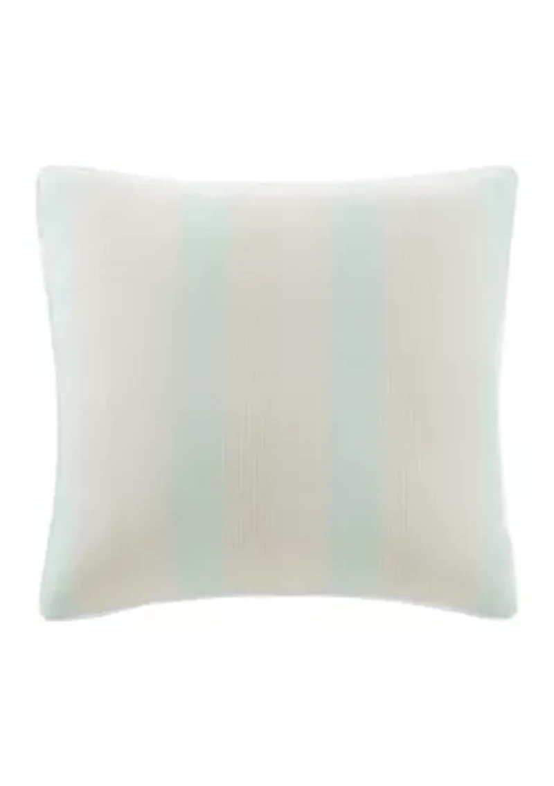 Batten Square Seafoam Decorative Pillow