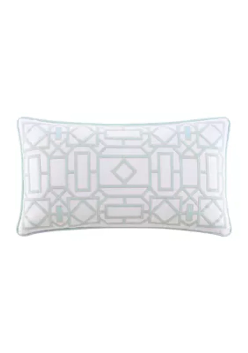Trellis Square Chambray Decorative Pillow