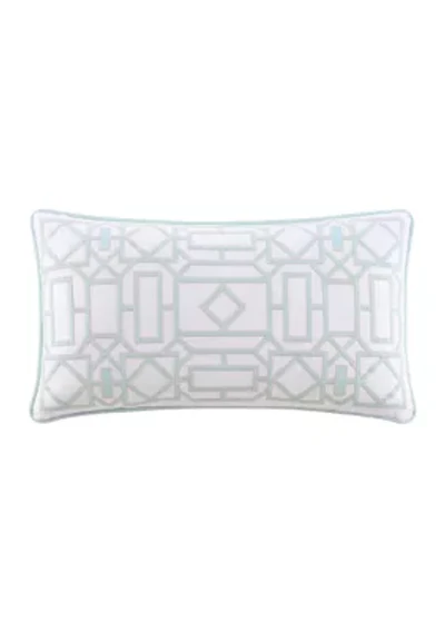 Trellis Square Chambray Decorative Pillow