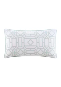 Trellis Square Chambray Decorative Pillow