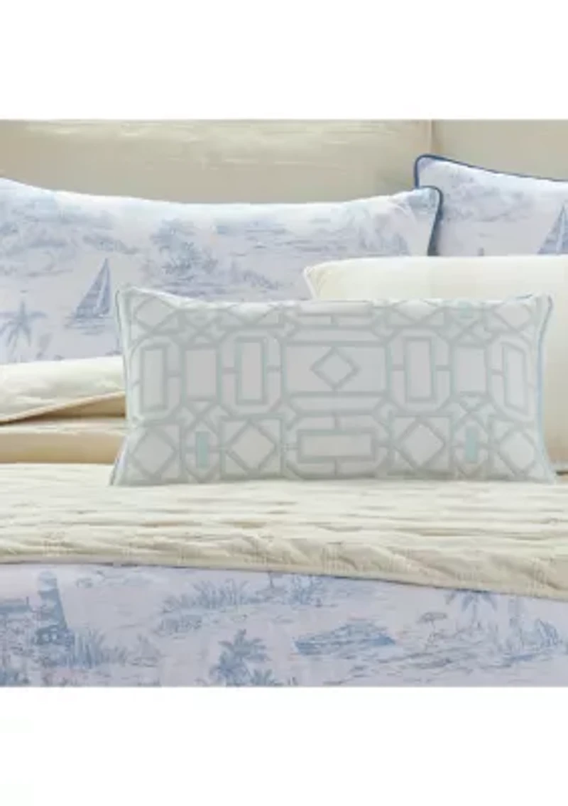 Trellis Square Chambray Decorative Pillow