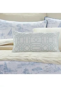 Trellis Square Chambray Decorative Pillow