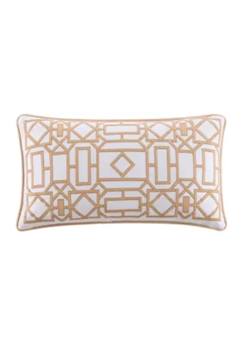 Trellis Square Linen Decorative Pillow