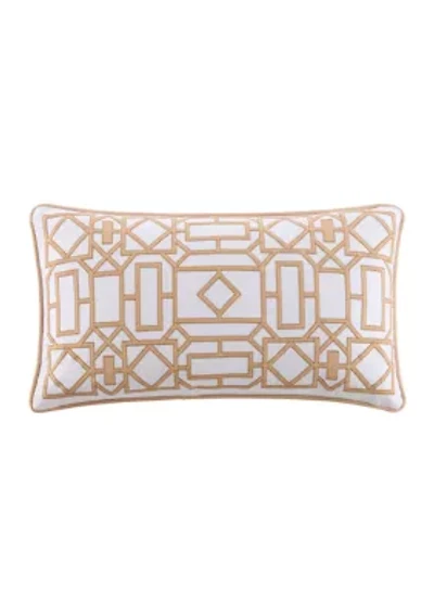 Trellis Square Linen Decorative Pillow