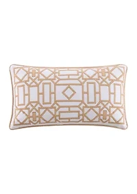 Trellis Square Linen Decorative Pillow