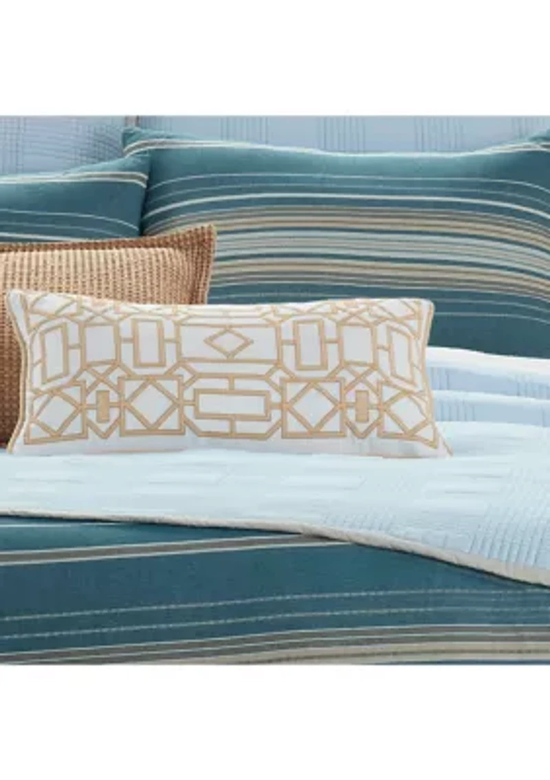 Trellis Square Linen Decorative Pillow