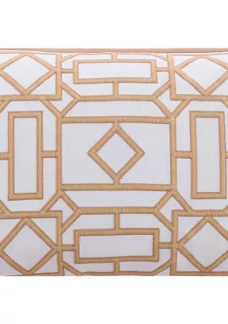 Trellis Square Linen Decorative Pillow