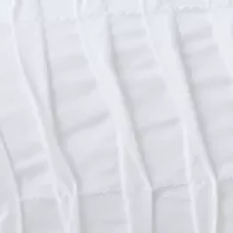 Pleated Cotton Percale Waves Decorative Pillow