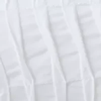 Pleated Cotton Percale Waves Decorative Pillow