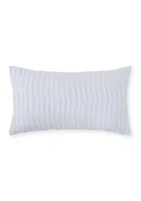 Pleated Cotton Percale Waves Decorative Pillow