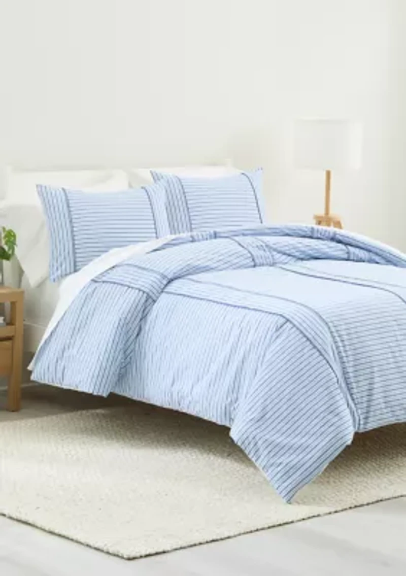 Striped Comforter and Duvet Set