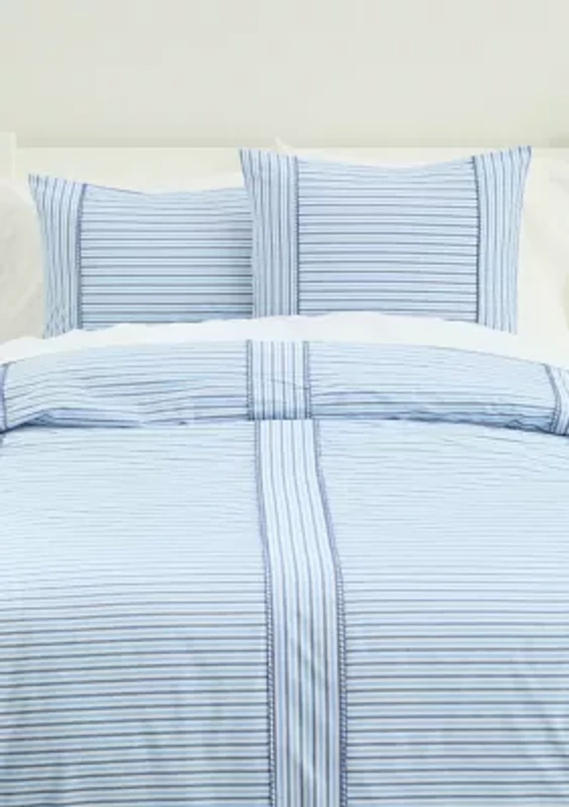 Striped Comforter and Duvet Set