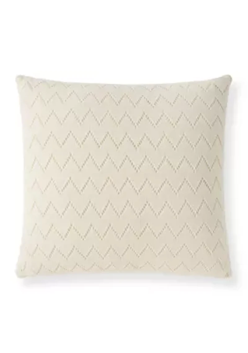 Herringbone Knit Decorative Throw Pillow